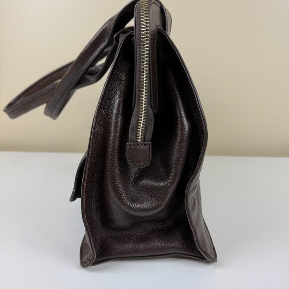 B Makowsky Brown Leather Shoulder Bag - Picture 4 of 16